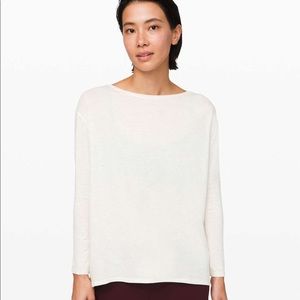 NWT Lululemon Back in Action Long Sleeve Dove Grey